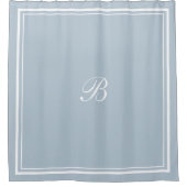 Rideaux De Douche LETTRE MONOGRAPHIQUE STYLE Bleu Classique (Devant)