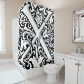 Rideaux De Douche LETTRE MONOMOBILE Alphabet Floral X Classique (En situation)