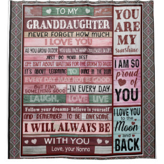 Rideaux De Douche Lettre personnalisée à ma petite-fille