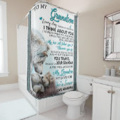 Rideaux De Douche Lettre personnalisée à mon petit-fils (En situation)