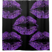 Rideaux De Douche Lèvres à Parties scintillant violette (Devant)