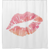 Rideaux De Douche Lèvres de rose de couleur d'eau (Devant)