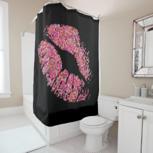 Rideaux De Douche Lèvres multicolores #9 de parties scintillantes d