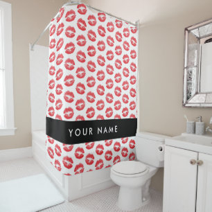 Rideaux De Douche Lèvres Rouges, Baiser, Baguette à lèvres, Votre No