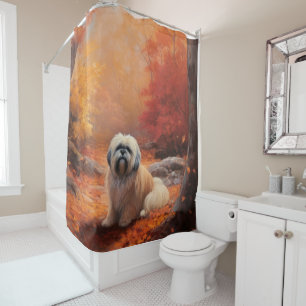 Rideaux De Douche Lhassa Apso à l'automne Leaves automne Inspire