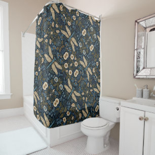 Rideaux De Douche Libellule bleue vintage
