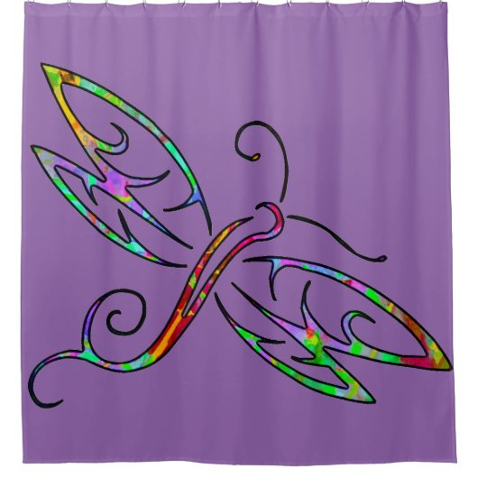 Rideaux De Douche libellule colorée (Devant)