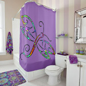 Rideaux De Douche libellule colorée