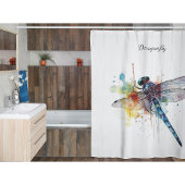 Rideaux De Douche libellule colorée personnalisable