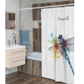Rideaux De Douche libellule colorée personnalisable
