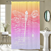 Rideaux De Douche Libellule dégradé pastel
