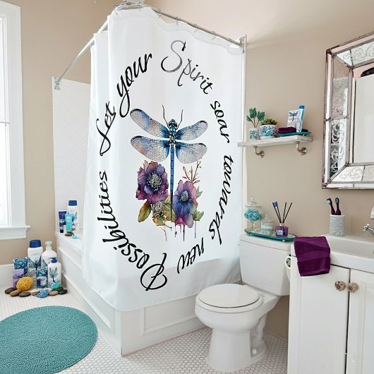 Rideaux De Douche Libellule - esprit de nouvelles possibilités