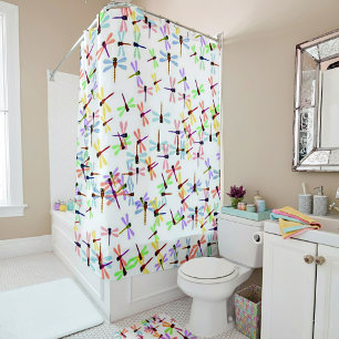 Rideaux De Douche Libellules colorées