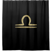 Rideaux De Douche LIBRA Gold Septembre Octobre Anniversaire Astrolog (Devant)