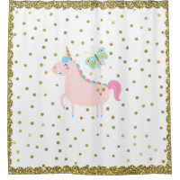 Licorne Fille Pailleté Rose & Or Regard Pailleté