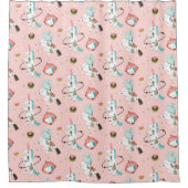 Rideaux De Douche Licornes dans le motif de l'espace (Devant)