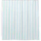 Rideaux De Douche Light Blue Pastel Stripes Pattern Nautical Modern  (Devant)
