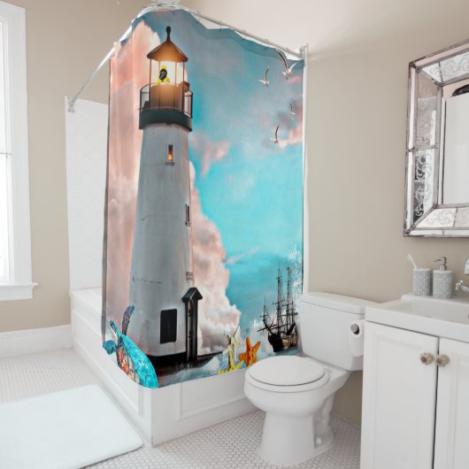 Rideaux De Douche lighthouse (En situation)