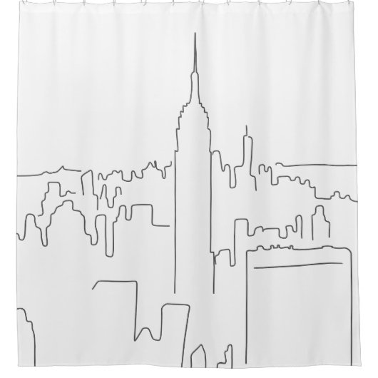 Rideaux De Douche Ligne minimale de New York (Devant)