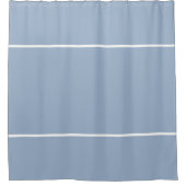 Rideaux De Douche Lignes blanches sur fond bleu ardoise (Devant)