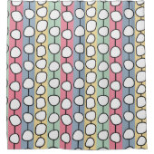 Rideaux De Douche Lignes colorées Pastel MCM (Devant)