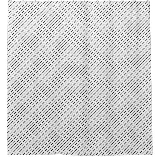 Rideaux De Douche Lignes De Dash Noir Et Blanc (Devant)