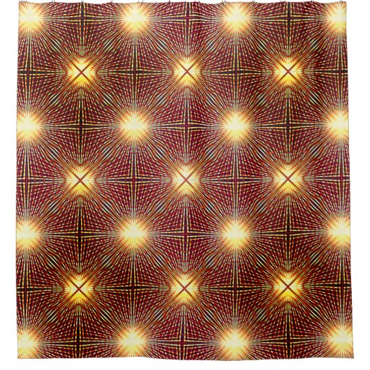 Rideaux De Douche Lignes de répétition étranges générant des cercles (Devant)