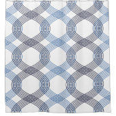 Rideaux De Douche Lignes d'enclenchement bleu marine, Cobalt (Devant)