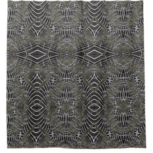 Rideaux De Douche Lignes funky Miroir Fractal Tribal Style Motif