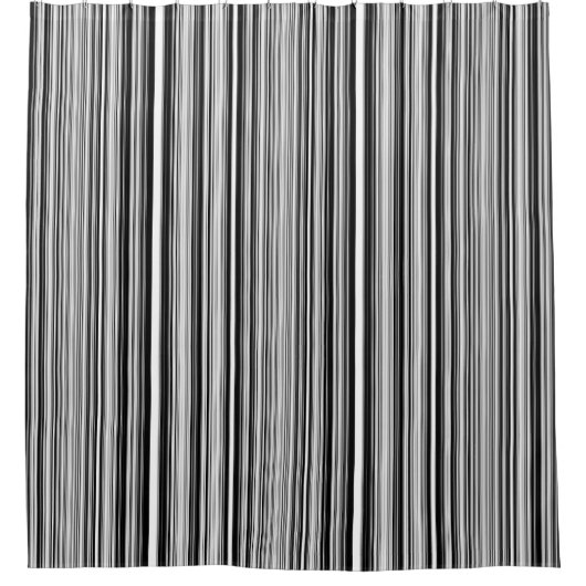 Rideaux De Douche Lignes noires et blanches (Devant)