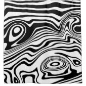 Rideaux De Douche Lignes noires et blanches Abstraites - personnalis (Devant)