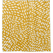Rideaux De Douche Lignes pointillées brûlé motif jaune (Devant)