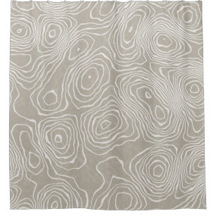 Rideaux De Douche Lignes terrestres topographiques : Carte organique