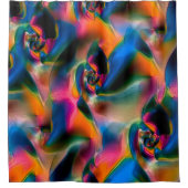 Rideaux De Douche Lignes torsadées abstraites de couleur en sculptur (Devant)