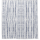 Rideaux De Douche Lignes verticales Abstraites de Shibori bleu (Devant)