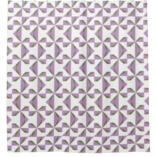 Rideaux De Douche Lilac et Pinwheel d'olive (Devant)