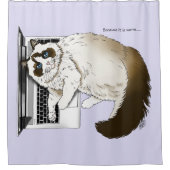 Rideaux De Douche Lilac Lapon Chat Drôle Mignonne (Devant)