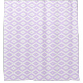 Rideaux De Douche Lilac motif de diamants violet et blanc (Devant)