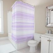 Rideaux De Douche Lilac rayures (En situation)