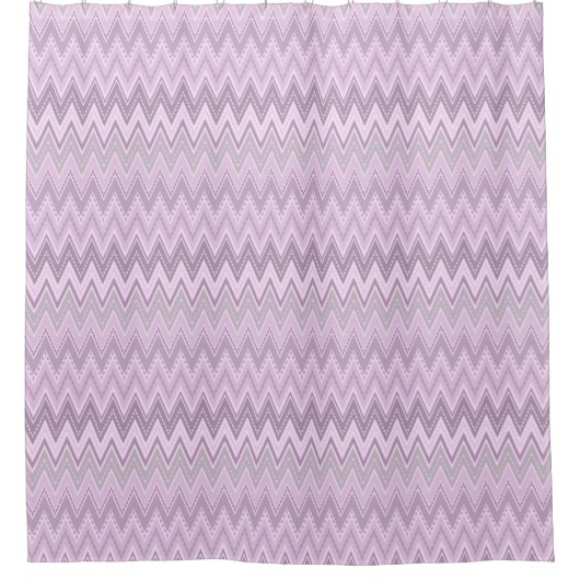 Rideaux De Douche Lilac, rose, zigzag (Devant)