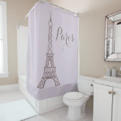 Rideaux De Douche Lilac Tour Eiffel Paris Salle de bain Douche ridea (En situation)