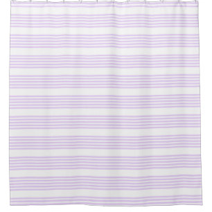 Rideaux De Douche Lilac violet et blanc cinq bandes motif