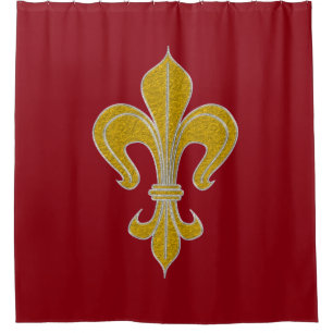 Rideaux De Douche Lily or argent + votre fond & idées