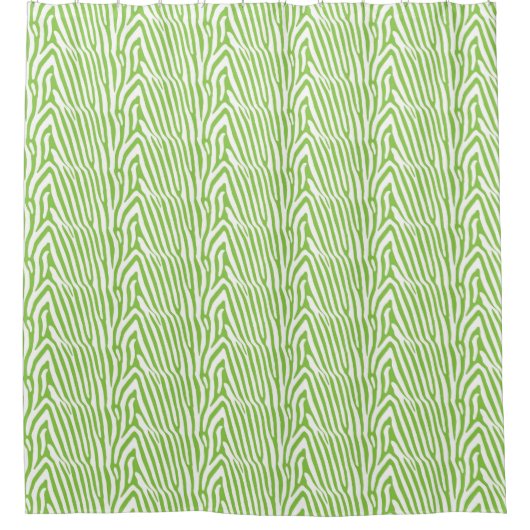 RIDEAUX DE DOUCHE LIME GREEN ZEBRA STRIPES (Devant)