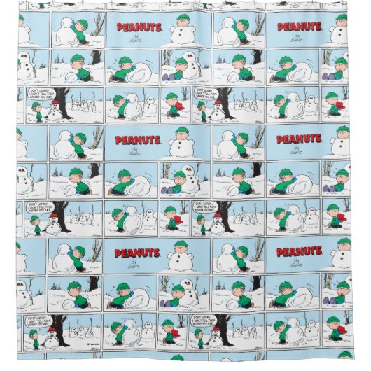 Rideaux De Douche Linus Construit Un Snowman (Devant)