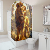 Rideaux De Douche Lion (En situation)