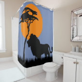 Rideaux De Douche Lion (En situation)