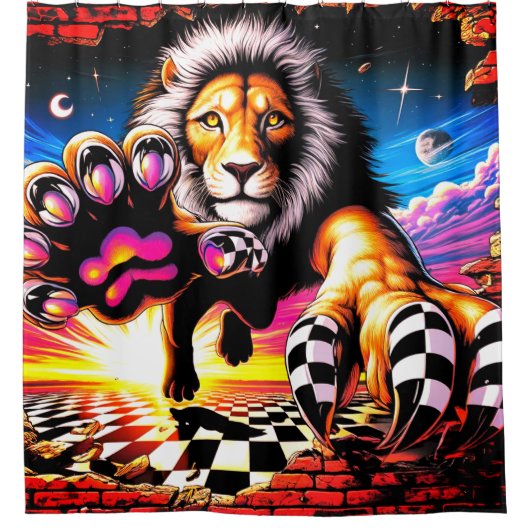 Rideaux De Douche Lion (Devant)