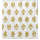 Rideaux De Douche Lion Avec Couronne - Style Or 3 (Devant)
