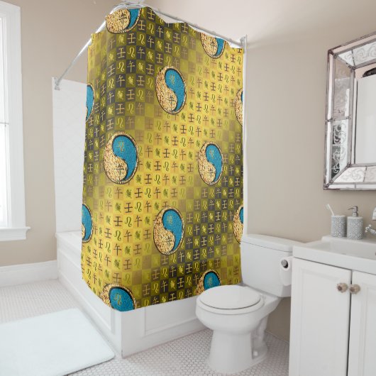 Rideaux De Douche Lion & Cheval d'eau (En situation)